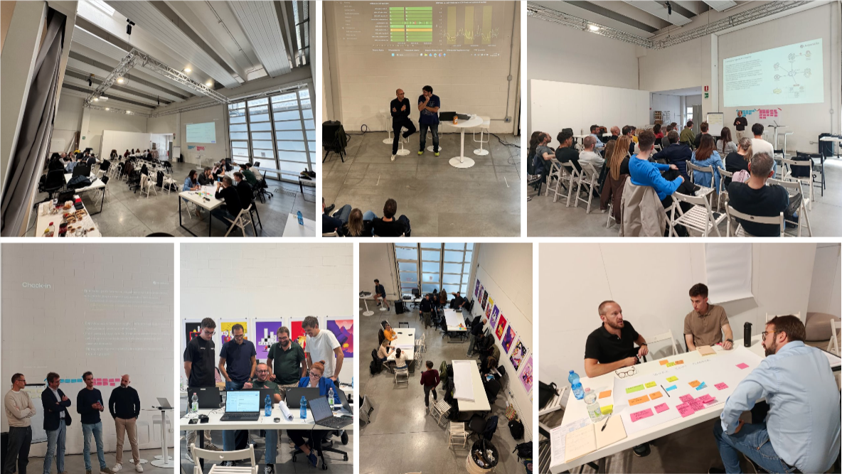 Collage sessioni AI Friday sul campo